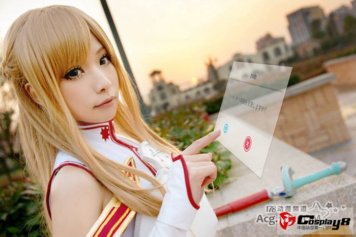 贤儿《刀剑神域》战斗服版亚丝娜cosplay欣赏